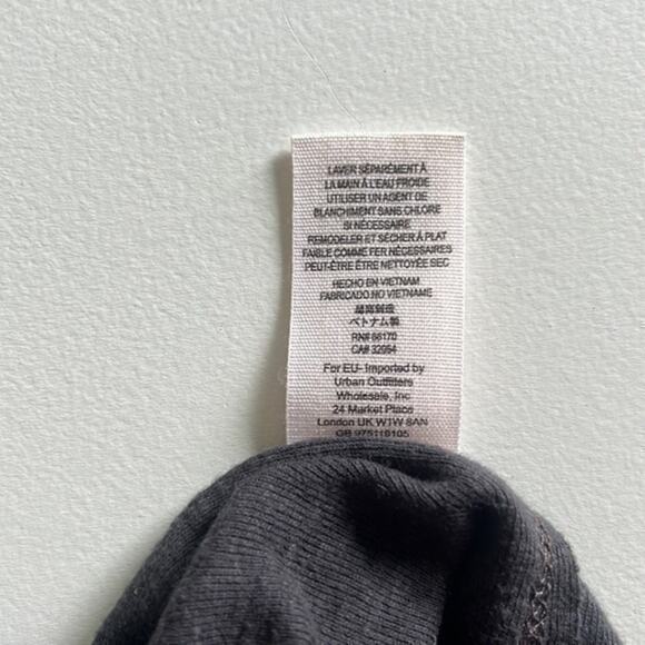 Free People We The Free Charcoal Tank Top with Flower Embroidered Details -Small - Picture 9 of 11